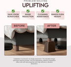 Utopia Bedding Bed Riser, 3 & 5 Inches Adjustable Furniture Risers for 8 Inch Combined Furniture Lift, Under Bed Storage & Dorm Room Essential, Supports Up to 1,300 lbs (4 Set, Brown)