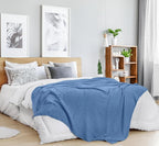 Utopia Bedding Wedgewood 100% Cotton Waffle Blanket 300 GSM [Twin - 90x72 Inch] Soft Lightweight Breathable Bed Blanket for All Season