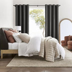 NICETOWN Room Darkening Draperies Curtains Panels, 2 Panels Grey W52 x L84