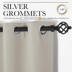 NICETOWN Room Darkening Short Curtain Panels for Cafe, Thermal Insulated Grommet Room Darkening Draperies/Drapes for Window (Natural, 2 Panels, W34 x L45 -inch)