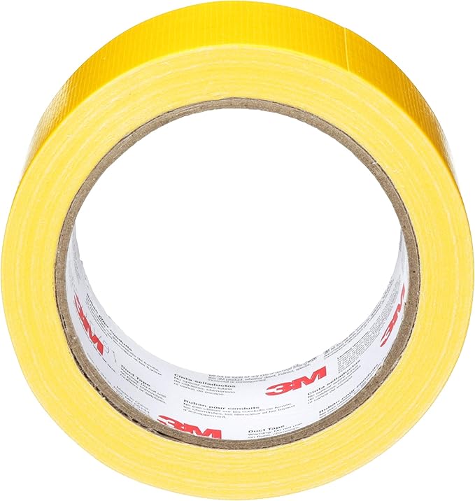 3M Multi-Use Colored Duct Tape, Yellow with Strong Adhesive and Water-Resistant Backing, Multi-Surface Duct Tape for Indoor and Outdoor Use, 1.88 Inches x 20 Yards, 1 Roll (3920-YL)(Pack of 2)