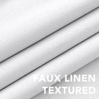H.VERSAILTEX 100% Blackout Curtains for Bedroom Thermal Insulated Linen Textured Curtains Heat and Full Light Blocking Drapes Living Room Curtains 2 Panel Sets, 52x54 - Inch, Pure White