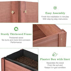 Raised Garden Bed with Legs (31x16x31''), Solid Wood Elevated Planter Box for Outdoor