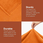 Utopia Bedding Fleece Blanket Throw Size Burnt Orange 300GSM Luxury Anti-Static Fuzzy Soft Microfiber Blanket for Couch, Sofa and Bed (50x60 Inch)