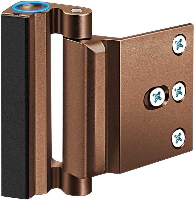 Home Security Door Reinforcement Lock - Upgraded Safety Door Locks Latch Night Bedroom Door Lock Withstand 800 lbs, Child Proof Front Door Lock for Kids Safety Deadbolt Lock Home Improvement Locks