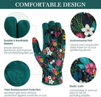 Trifabricy Gardening Gloves for Women, Breathable leather Garden Gloves with Grip, Thorn-Proof Puncture-Resistant Work Gloves