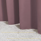NICETOWN Blackout Curtains and Drapes for Living Room - Thermal Insulated Solid Grommet Top Blackout Panels/Draperies for Kid's Room/Bedroom (Dry Rose, 1 Pair, 80 x 84 Inch)
