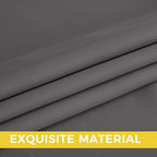 NICETOWN Room Darkening Draperies Curtains Panels, 2 Panels Grey W52 x L96