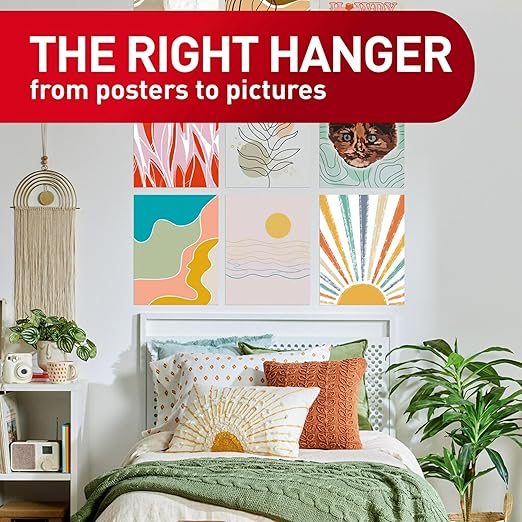 Command Poster Strips, 256 Strips Damage-Free Poster Hangers, No Tools Requried, Great for Home, Room, Wall, Office, and Dorm Decor, White Adhesive