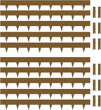 Worth Garden 10-Pack Corten Steel Landscape Lawn Edging - 5in H. (2.5" Above Ground + 2.5" Spikes) Rust Patina Bendable Metal Strips - Hammer-in Border w/ 11 Clips - Yard Pathway Divider (33Ft Total)