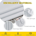 NICETOWN Room Darkening Curtains for Living Room - Easy Care Solid Thermal Insulated Grommet Darkening Curtains/Panels/Drapes for Bedroom (2 Panels, 52 by 72, Greyish White)
