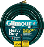 Gilmour Flexogen 3/4 in x 100 ft Garden Hose, Heavy Duty Water Hose, Flexible and Kink Resistant Outdoor Hose, Green
