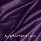 NICETOWN Purple Velvet Curtains 90 inches Long 2 Panels Set (52-inch Wide), Thermal Insulated Sound Reducing Blackout Drapes for Film, Elegant Home Decor for Large Door Windows