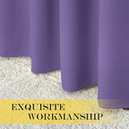 NICETOWN Blackout Room Divider Curtains for Sliding Glass Doors 102 Inches Long 1 Panel, Extra Wide Curtains for Doorway Patio Bedroom Living Room (Lilac Purple, 80Wx102L, 1 Panel)
