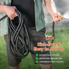 Flexi Hose Lightweight Expandable Garden Hose, 50FT - Retractable Garden Hose, Water Hose - No-Kink Flexibility, 3/4 Inch Solid Brass Fittings and Double Latex Core