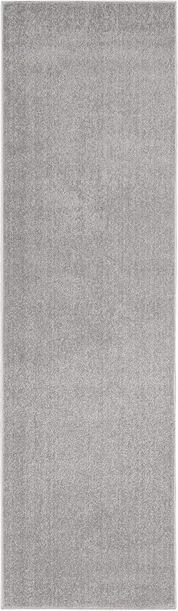 Nourison Home Nourison Essentials Silver Grey 2'2" x 7'6" Area Rug - Easy Clean, Non Shedding, Bed Room, Living Room, Dining Room, Kitchen (8' Runner)