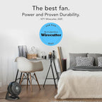 Vornado 630 Mid-Size Whole Room Air Circulator, 3-Speed, Floor Fan for Bedroom, Office, Home, Adjustable Tilt Head, 9 in, Quiet Cooling, Large Electric Fan, Black
