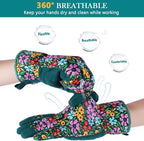 Trifabricy Gardening Gloves for Women, Breathable leather Garden Gloves with Grip, Thorn-Proof Puncture-Resistant Work Gloves