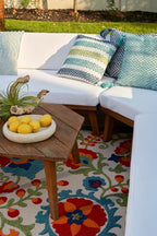 Nourison Home Aloha Multicolor 9' x 12' Area Rug - Easy Clean, Non Shedding, Bed Room, Living Room, Dining Room, Kitchen (9' x 12')