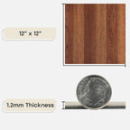 Nexus Self Adhesive 12-Inch Vinyl Floor Tiles, 20 Tiles - 12" x 12", Medium Oak Plank-Look Pattern - Peel & Stick, DIY Flooring for Kitchen, Dining Room, Bedrooms & Bathrooms by Achim Home Decor