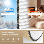 LazBlinds No Tools No Drill Cordless Cellular Shades, Blackout Light Blocking Honeycomb Shades for Home, Thermal Insulation Blinds for Windows, 34" W x 48" H, Beige