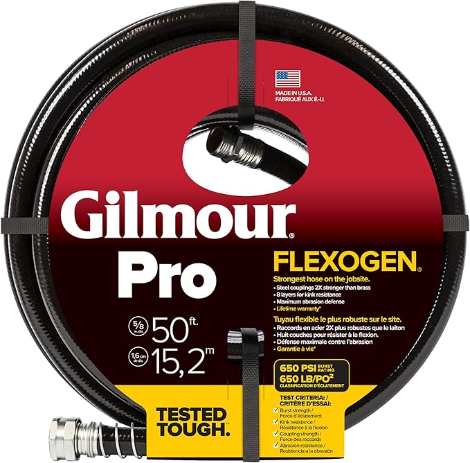 Gilmour 865801-1001PRO Flexogen Hose, 5/8 Inch by 50 Feet
