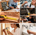 Tool Set Drill Set, 188PCS Tool Kit For Home with Cordless Drill Power, Hand Tool Kit for Women, Basic Household Auto Car Repair Tool Box for Men, Portable Plastic Storage Box Tools Sets