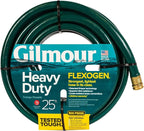 Gilmour 843251-1001 Flexogen Heavy Duty Watering Garden Hose 3/4in x 25 Feet, Green