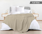 Utopia Bedding Khaki 100% Cotton Waffle Blanket 300 GSM [Full - 90x84 Inch] Soft Lightweight Breathable Bed Blanket for All Season
