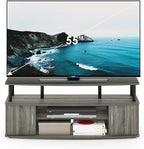 Furinno JAYA Large Entertainment Stand for TV Up to 55 Inch, French Oak Grey/Black