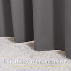 NICETOWN 95 inch Blackout Curtains - Triple Weave Energy Saving Thermal Insulated Solid Grommet Blackout Draperies for Living Room/Bedroom (1 Pair, W52 x L95, Grey)