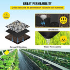 VEVOR Geotextile Landscape, 3ft x 100ft 8 oz, Non-Woven PP Drainage 350N Tensile Strength & 440 N Load Capacity, for Ground Cover, Garden Fabric, French Drains, Black