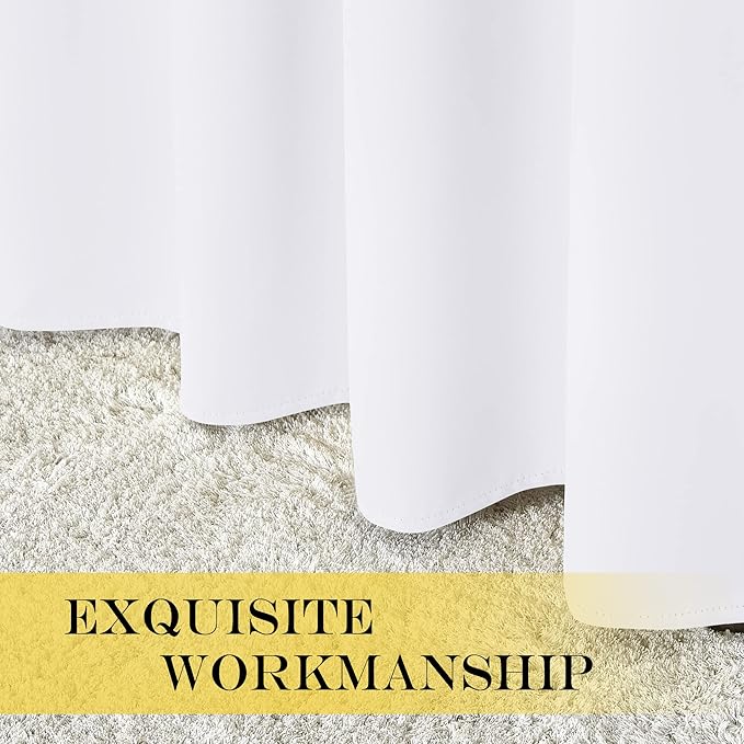 NICETOWN White Room Darkening Curtain 78 inch Length for Doorway - Grommet Privacy Door Curtain Sound Reducing Thermal Window Treatment for Living Room/Bedroom (1 Panel, W52 x L78)