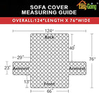 Easy-Going Reversible Couch Cover for 3 Cushion Couch Sofa Cover for Dogs Water Resistant Furniture Protector Cover with Foam Sticks Elastic Straps for Pet Cat (Sofa, Chocolate/Ivory)