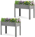 Raised Garden Bed with Legs, 40x20x31'', Solid Wood Elevated Planter Box for Outdoor Backyard Patio