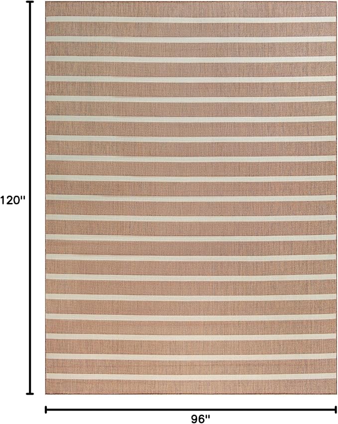 Nourison Home Positano Jute Ivory 8' x 10' Area Rug - Easy Clean, Non Shedding, Bed Room, Living Room, Dining Room, Kitchen (8' x 10')