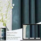 NICETOWN Greyish Blue Blackout Curtains 84 inches Long for Living Room - Privacy Panels for Bedroom, Modern Farmhouse Style Easy Care Grommet Top, 2 Panels, W52 by L84