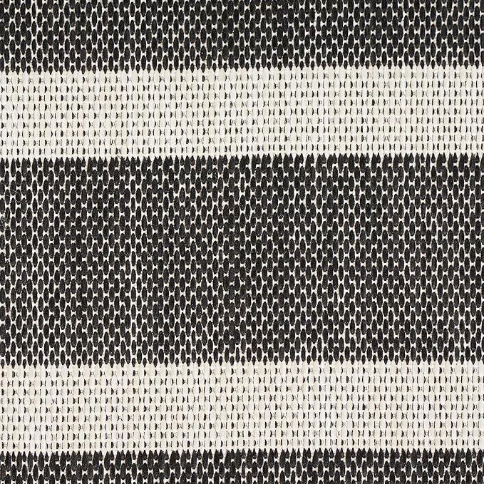 Nourison Home Positano Black Ivory 5' x 7' Area Rug - Easy Clean, Non Shedding, Bed Room, Living Room, Dining Room, Kitchen (5' x 7')
