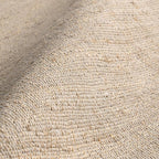 nuLOOM 6 Round Elfriede Jute & Cotton Hand Woven Area Rug, Natural, Solid Rustic Farmhouse Style, Weaved Design, Natural Fiber, For Bedroom, Living Room, Dining Room, Hallway, Office, Entryway