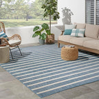 Nourison Home Positano Navy Ivory 8' x 10' Area Rug - Easy Clean, Non Shedding, Bed Room, Living Room, Dining Room, Kitchen (8' x 10')