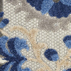 Nourison Home Aloha Natural Blue 2'3" x 12' Area Rug - Easy Clean, Non Shedding, Bed Room, Living Room, Dining Room, Kitchen (12' Runner)