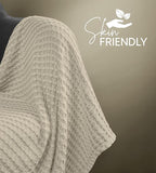 Utopia Bedding Khaki 100% Cotton Waffle Blanket 300 GSM [King - 90x108 Inch] Soft Lightweight Breathable Bed Blanket for All Season