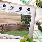 Outsunny 8 x 2 x 2ft Galvanized Raised Garden Bed Kit, Outdoor Metal Elevated Planter Box with Safety Edging, Large Raised Bed for Growing Flowers, Herbs and Vegetables, Brown