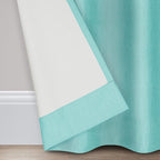 ECLIPSE Kendall Modern Blackout Thermal Rod Pocket Window Curtain for Bedroom or Living Room (1 Panel), 42" x 63", Pool