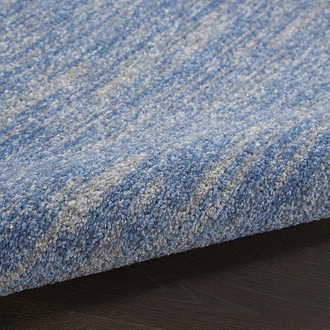Nourison Home Nourison Essentials Blue Grey 7' x Square Area Rug - Easy Clean, Non Shedding, Bed Room, Living Room, Dining Room, Kitchen (7' x Square)