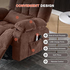 Power Lift Recliner Chair for Elderly with Vibration Massage and Lumbar Heating, Electric Lift Recliner Single Sofa with Side Pocket and USB Charge Port for Living Room
