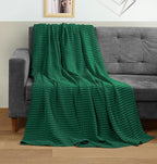 Utopia Bedding Forest Green 100% Cotton Waffle Blanket 300 GSM [Queen - 90x90 Inch] Soft Lightweight Breathable Bed Blanket for All Season