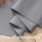 H.VERSAILTEX Insulated Thermal Blackout 72-Inch Long Grey Curtain Panels Pair - Nickel Grommet Window Drapes for Bedroom/Living Room (Dove Gray,Set of 2)