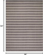Nourison Home Positano Charcoal Ivory 8' x 10' Area Rug - Easy Clean, Non Shedding, Bed Room, Living Room, Dining Room, Kitchen (8' x 10')