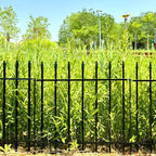 Metal Decorative Garden Fence 24" Wide x 24" High (5 Panels, Total Length 10 feet), Metal Border Folding Fence, Landscape Fencing Dog Fence Pet Fence for Flower Bed, Yard, Animal Barrier